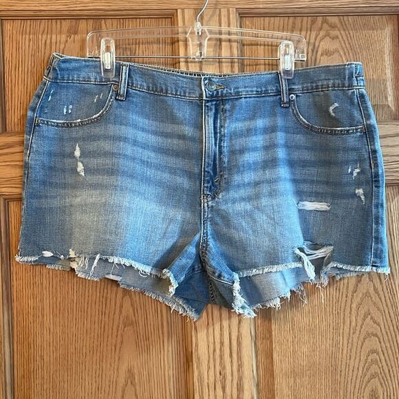 AERIE Daydream Denim Elastic Waist Short *NEW* - Picture 3 of 9